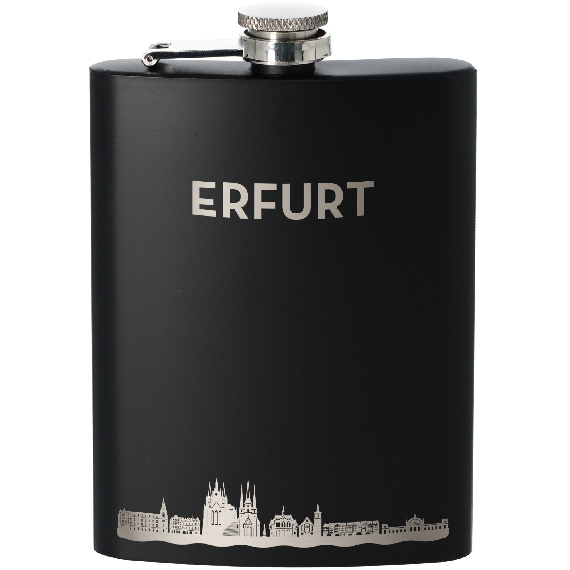 Flachmann Skyline Erfurt Schwarz 225ml Flachmann Skyline Erfurt Schwarz 225ml