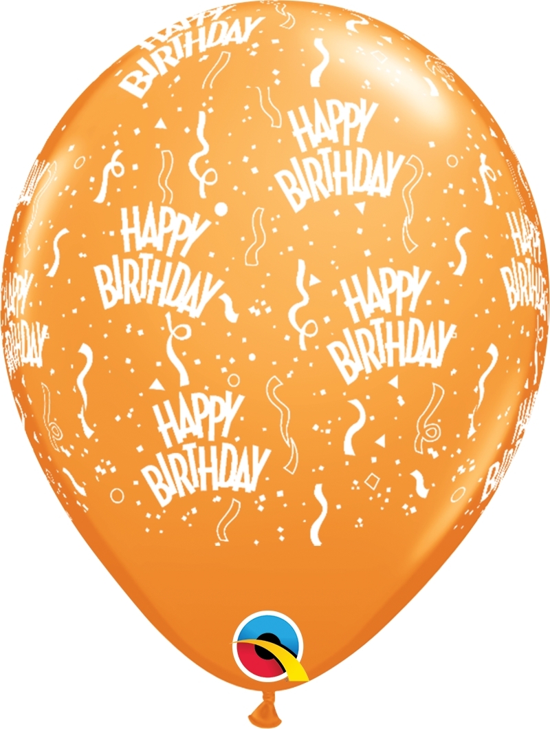 Qualatex Latexballon Happy Birthday verschiedene Farben Ø 30cm Qualatex Latexballon Happy Birthday verschiedene Farben Ø 30cm