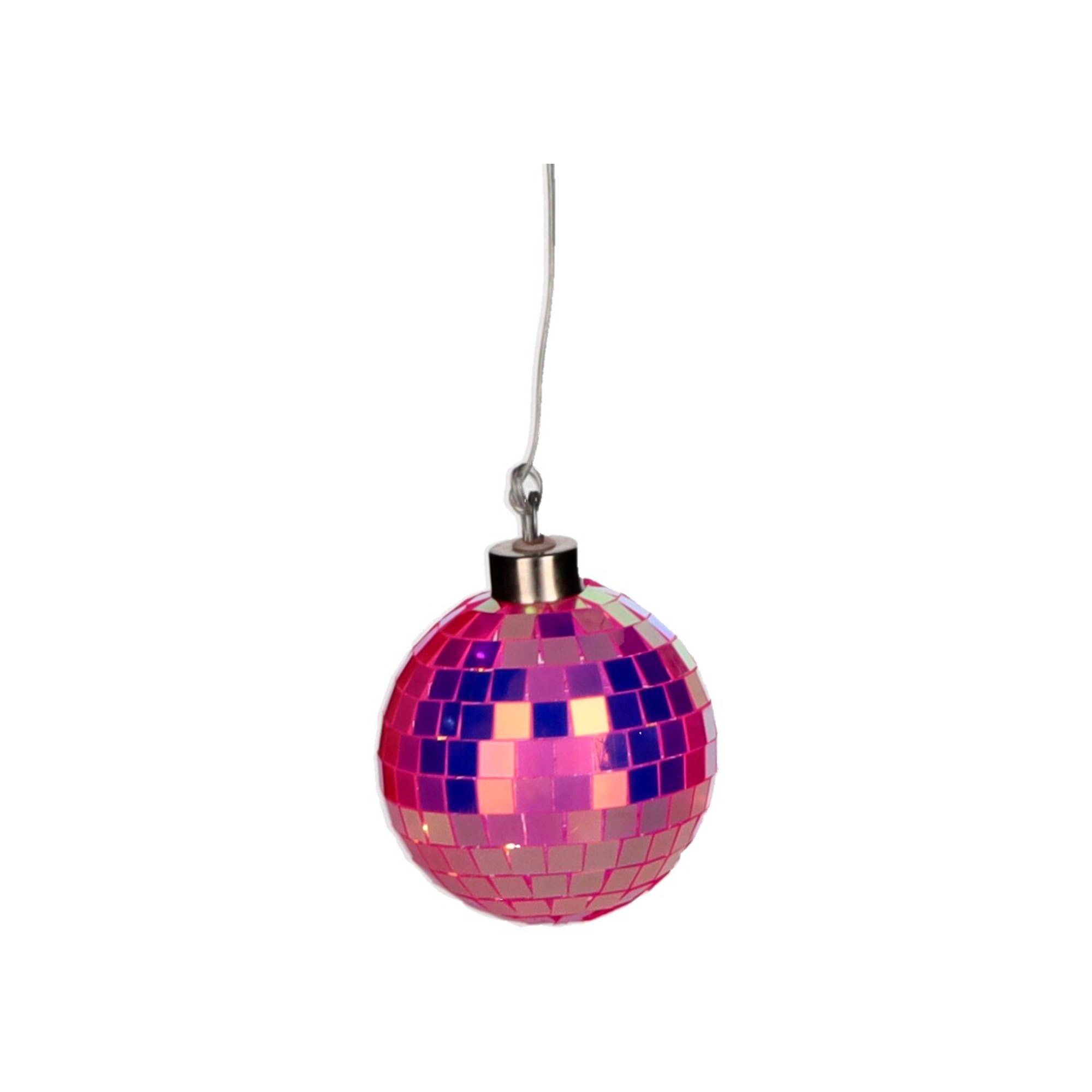 Disco LED-Kugel "Neon Pink" 8 cm Zubehör