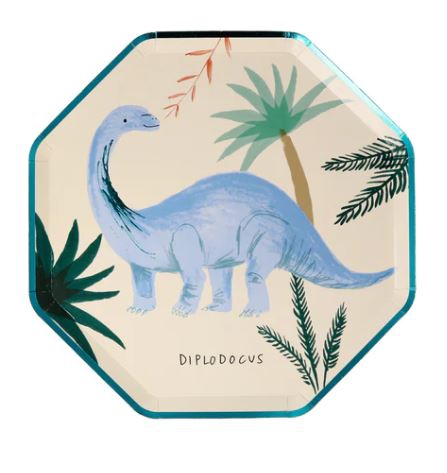 Meri Meri - 8 Pappteller "Königreich der Dinosaurier" Meri Meri - 8 Pappteller "Königreich der Dinosaurier"