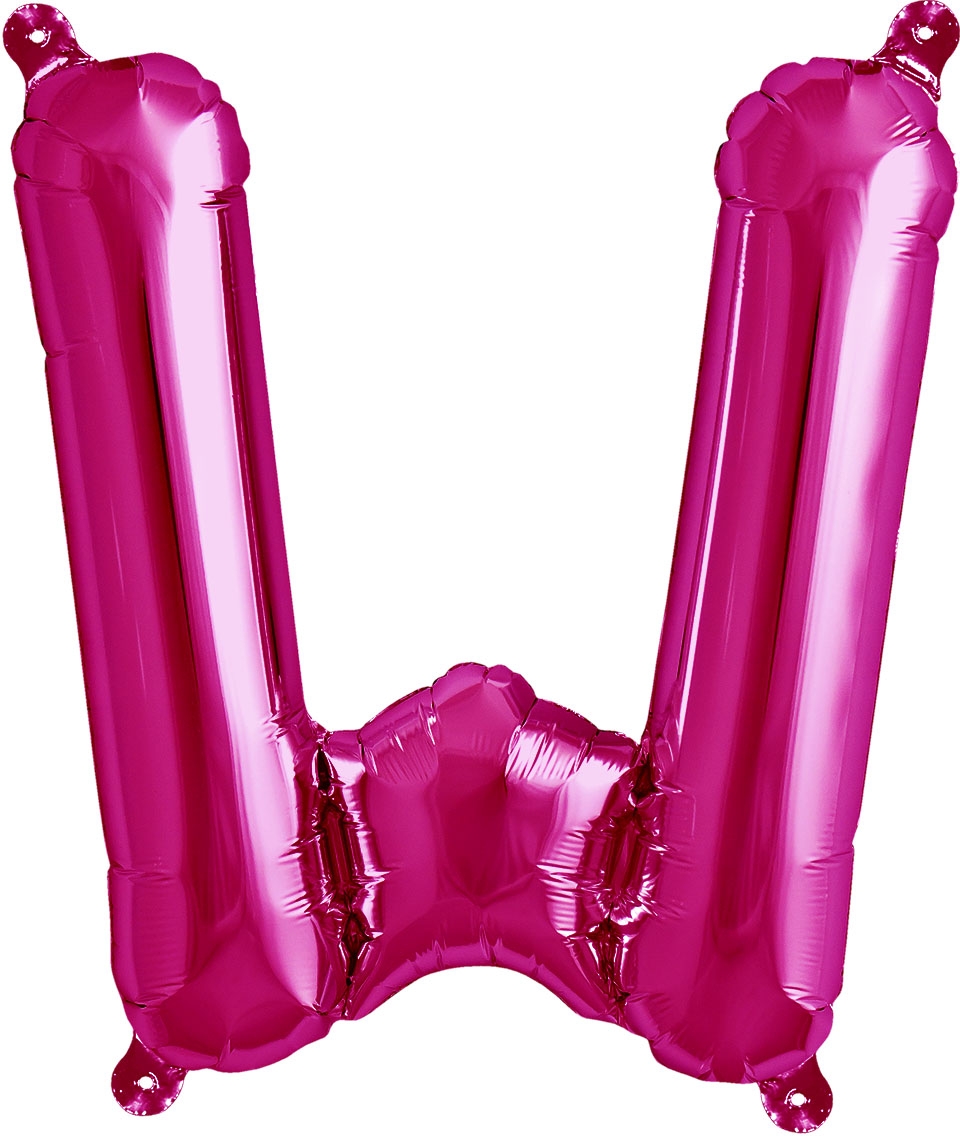 Luftballon Buchstabe W Pink 40cm
