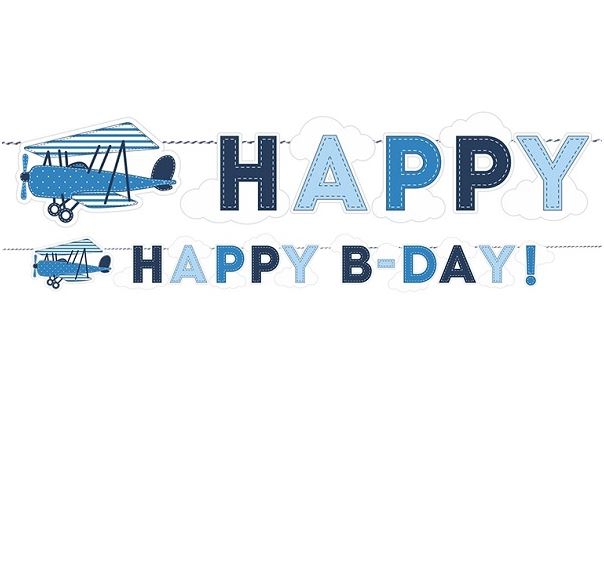 Little Plane - Girlande "Happy B-day" Little Plane - Girlande "Happy B-day"