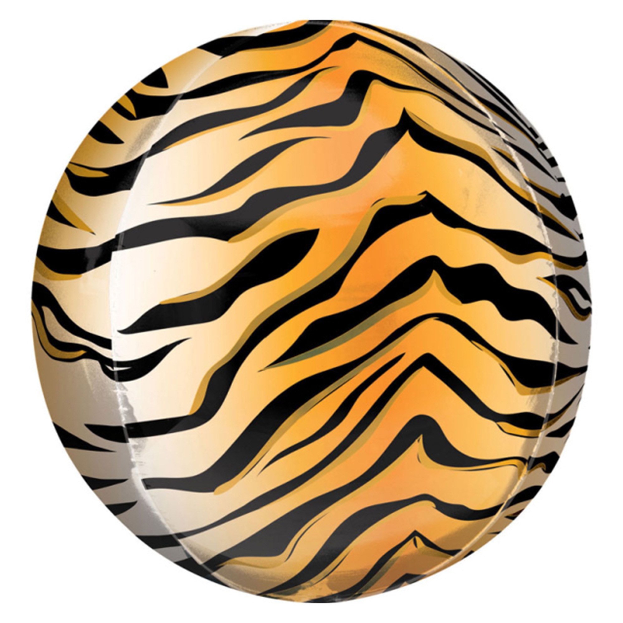 Folienballon Orbz Tiger Print 40cm Sphäre, Fußball, Sport