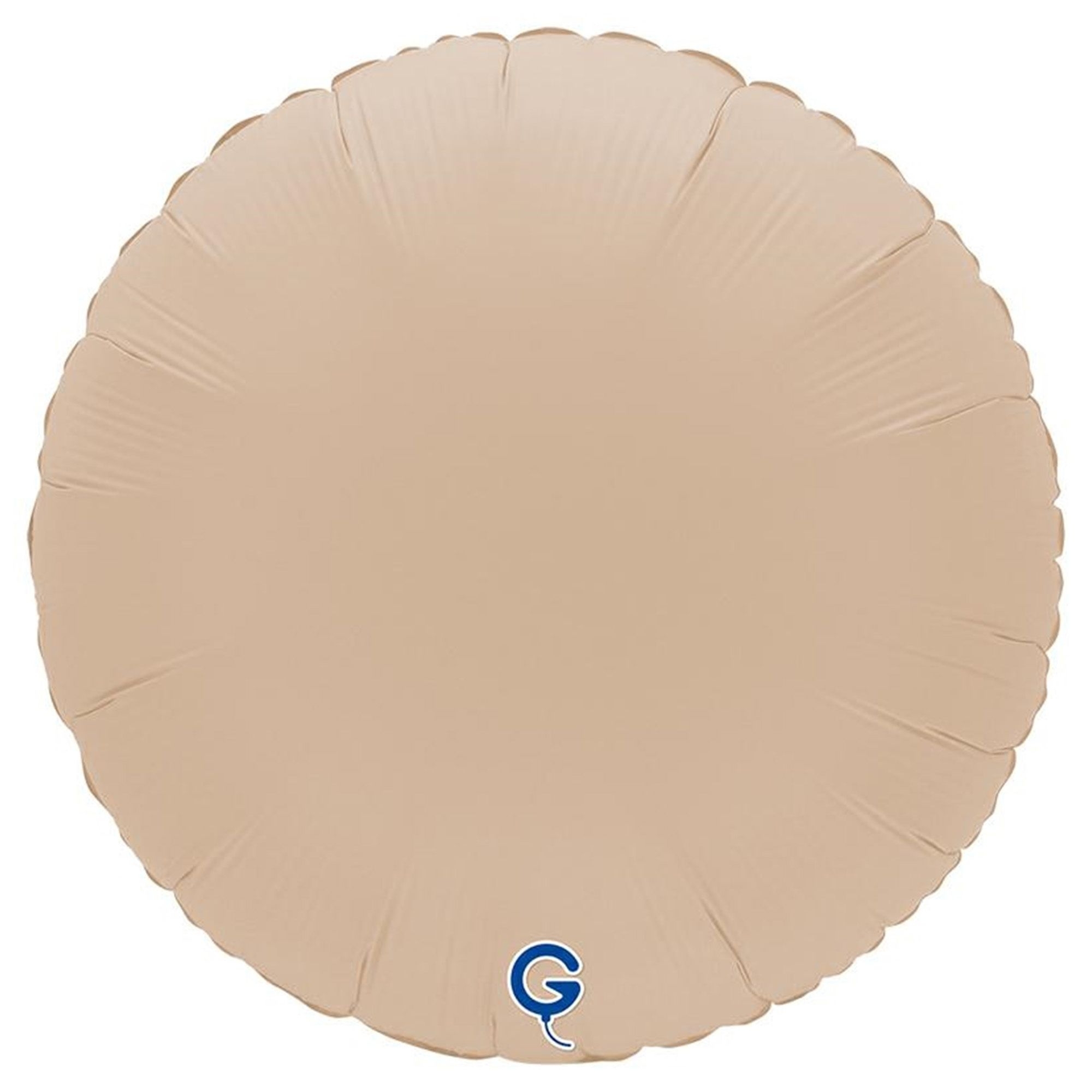 Folienballon Rund Soft Matte Cappuccino 45cm Balloon, Beige, Rund, Partydeko, Dekoration