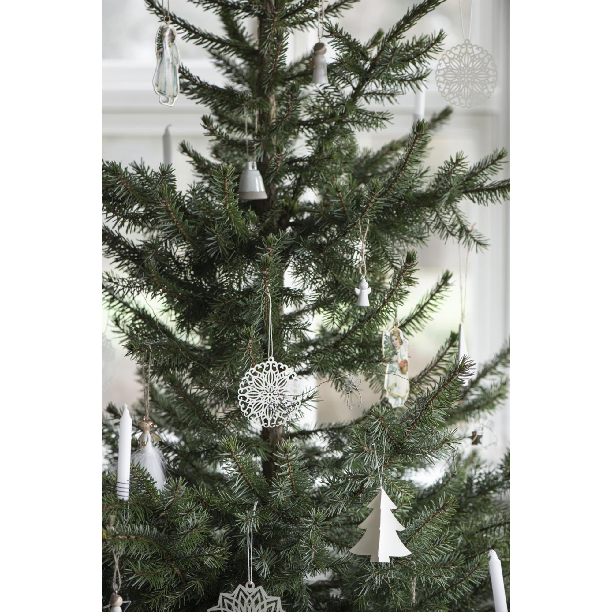 IB Laursen - Scherenschnitt "Blume in der Mitte", Ocker Pflanze, Baum, Weihnachts-Dekorationen, Festival, Weihnachtsbaum