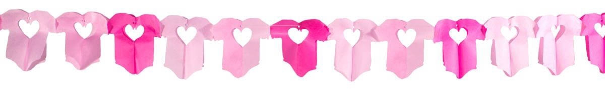 Papiergirlande Baby Body Rosa