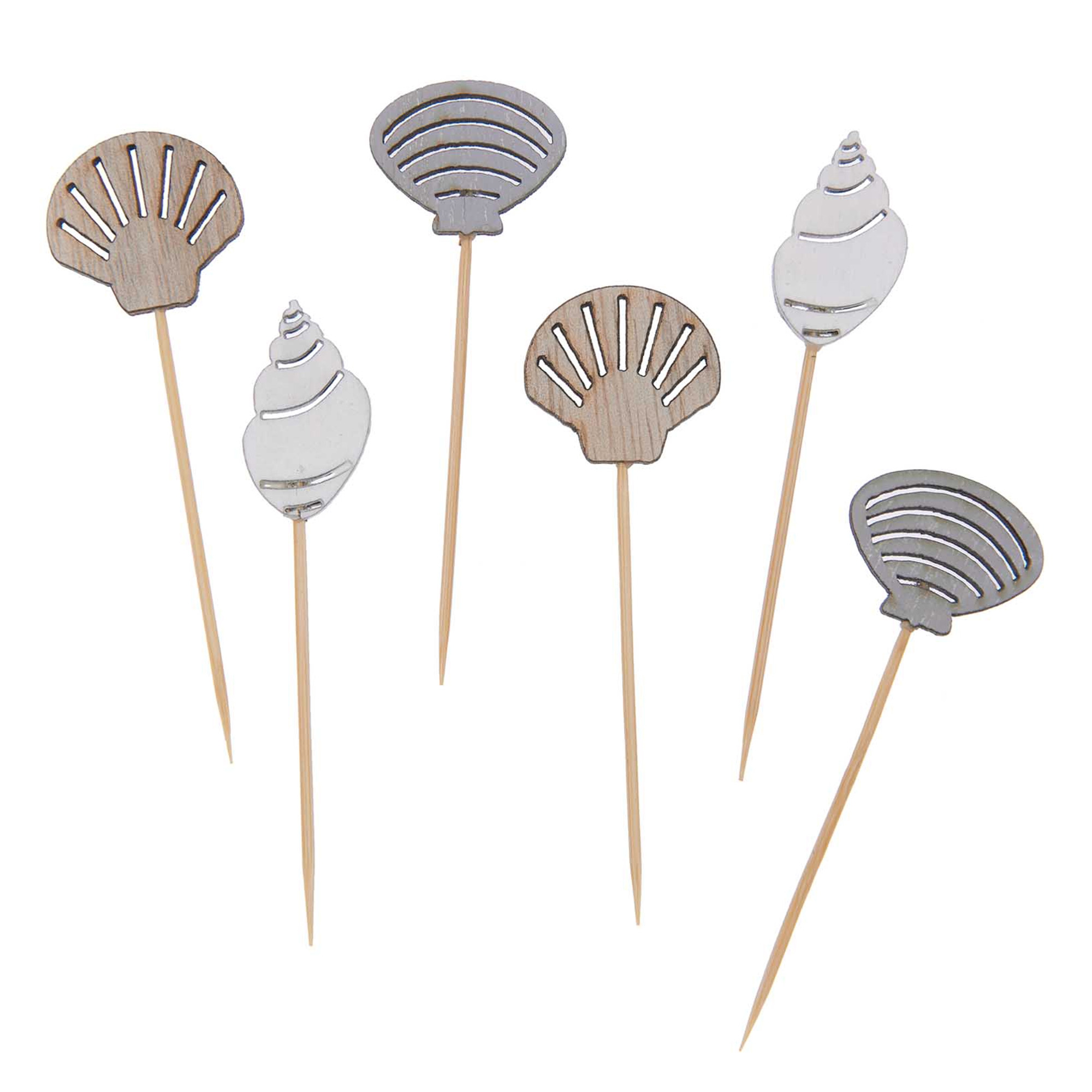 Deko-Picker "Muschel" 6 Stück Deko-Picker "Muschel" 6 Stück