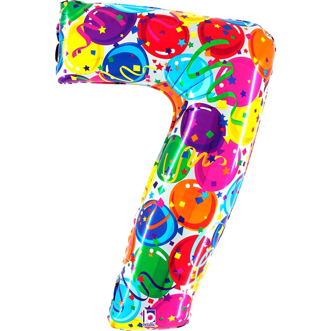 Folienballon Zahl 7 Party 100cm Folienballon Zahl 7 Party 100cm