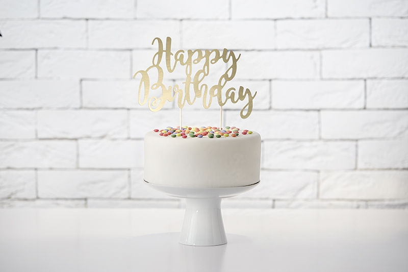 Cake Topper Happy Birthday Gold Cake Topper Happy Birthday Gold