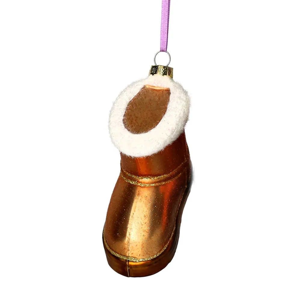 Weihnachtskugel "Goldene Fell Boots"