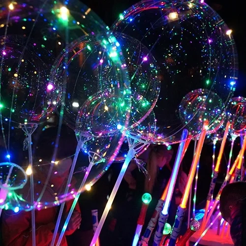 Bubble lights, LED bubbles, Colorful lights, Glow sticks, Night scene