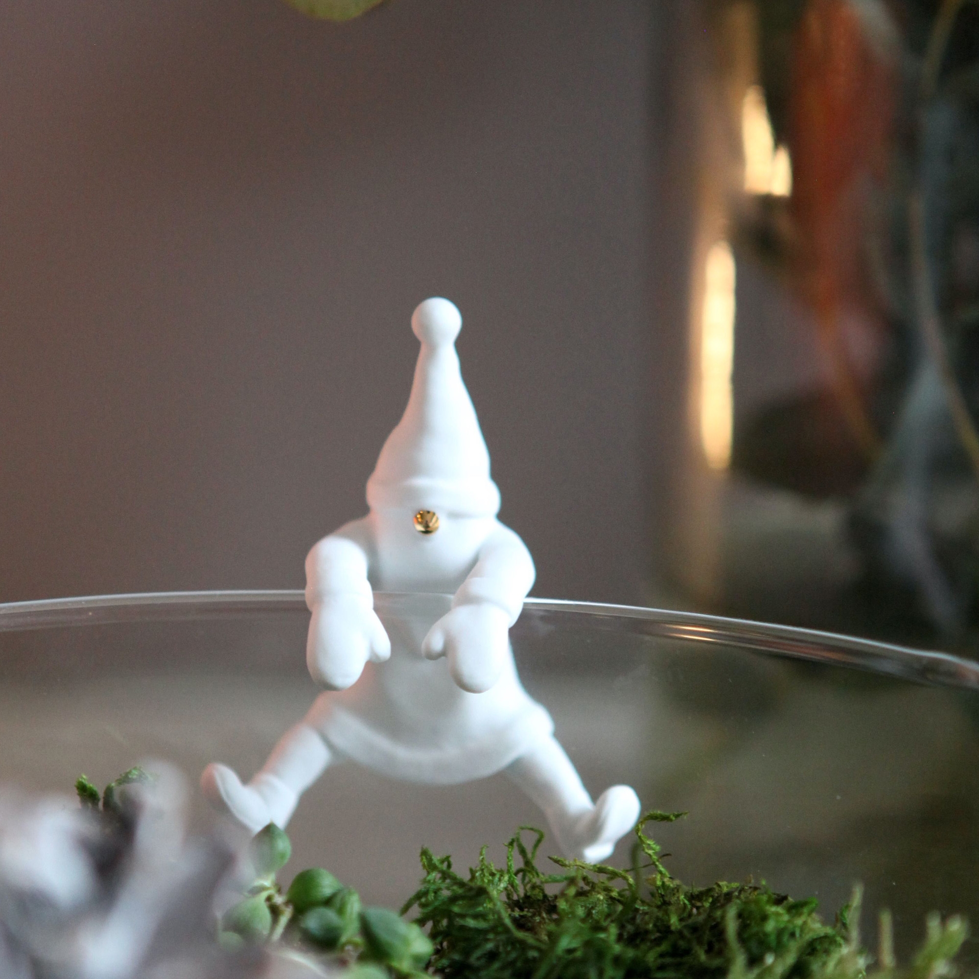 Porzellan Kletter Santa "Goldene Nase"