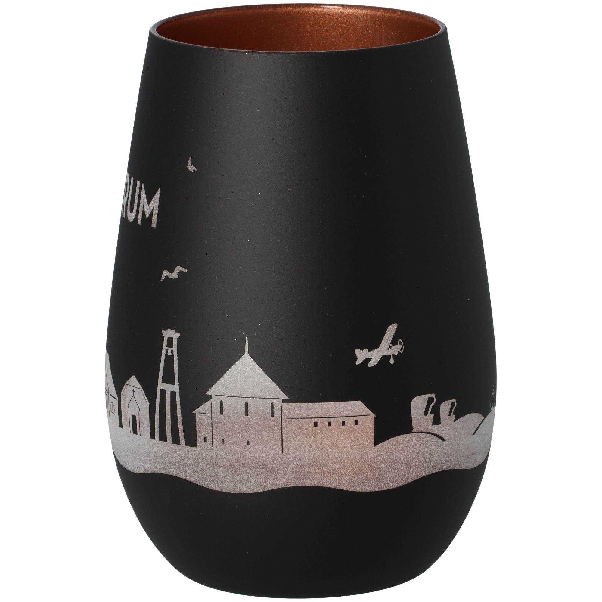 Windlicht Skyline Baltrum Schwarz/Bronze Töpferei, Krug, Vase, Tasse