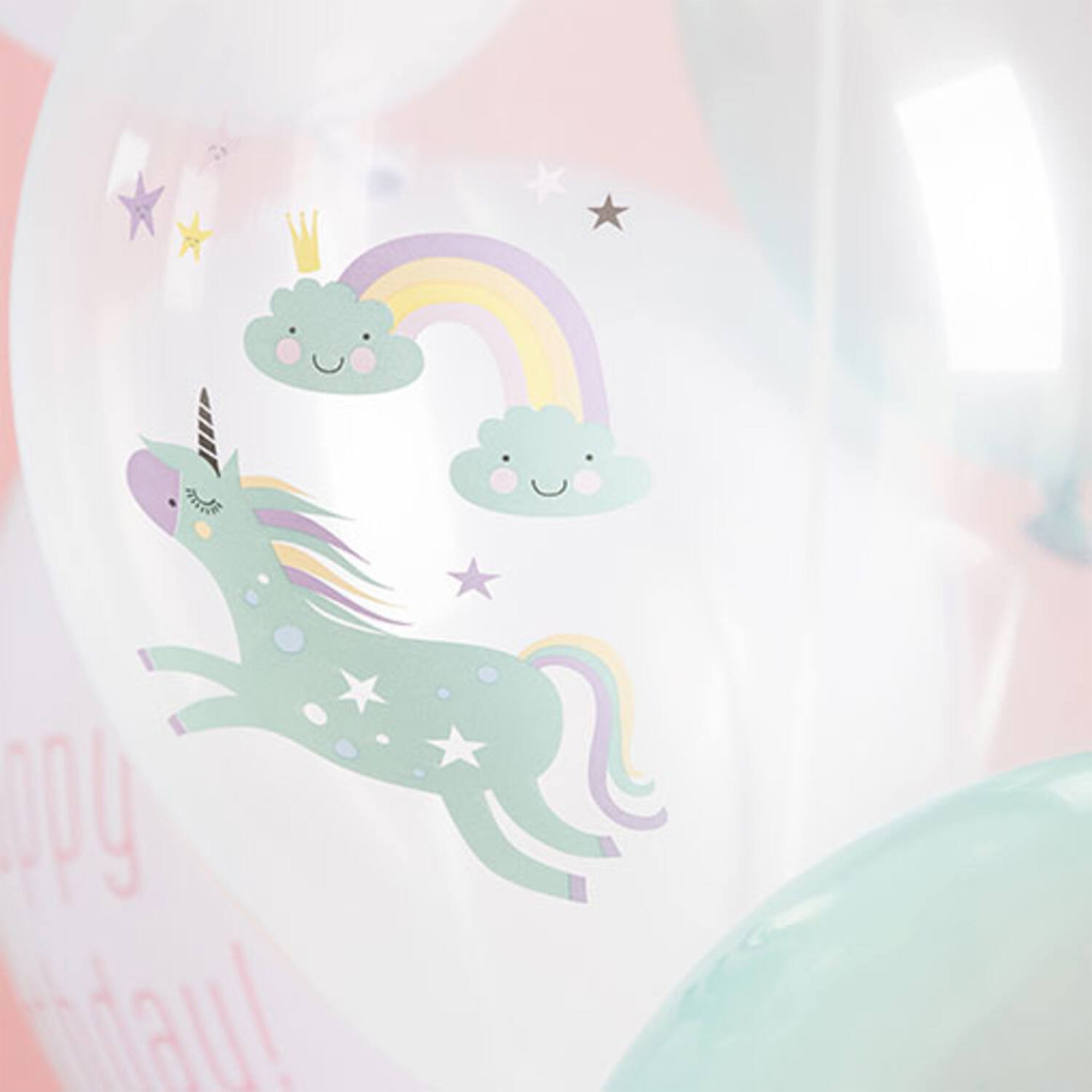 12 Latexballons im Set "Unicorn & Rainbows" Ø 33cm 12 Latexballons im Set "Unicorn & Rainbows" Ø 33cm