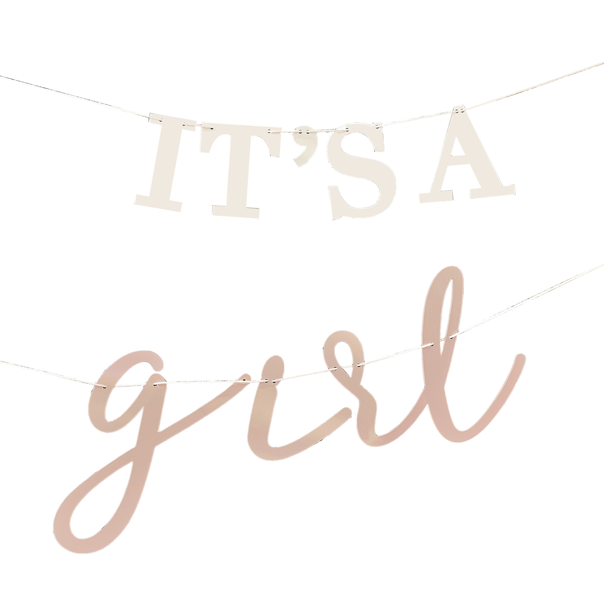 Girlande "It's a Girl", 100 % umweltfreundlich