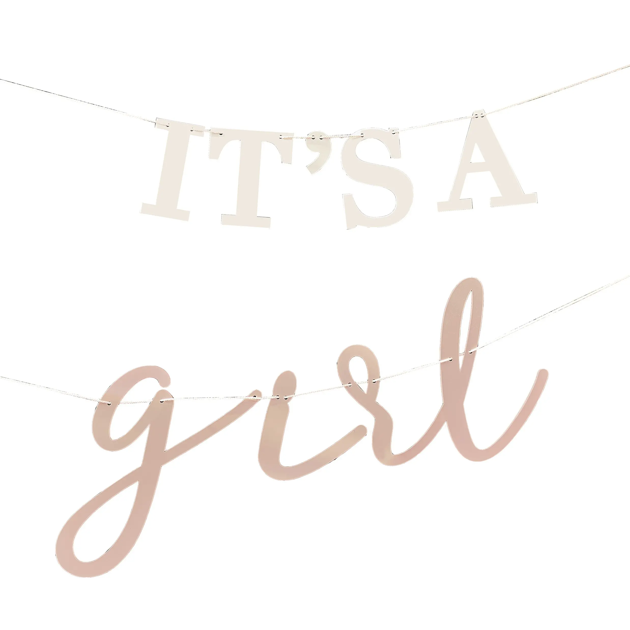 Girlande "It's a Girl", 100 % umweltfreundlich