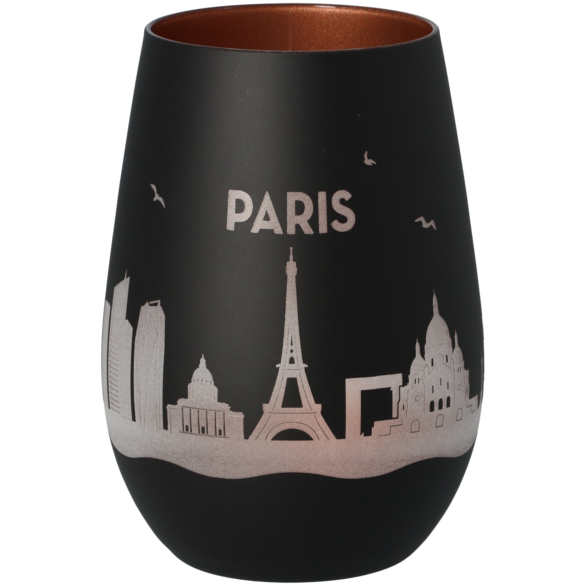 Windlicht Skyline Paris Schwarz/Bronze Krug, Töpferei, Vase