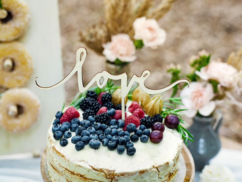 Cake Topper "Love", Holz Cake Topper "Love", Holz