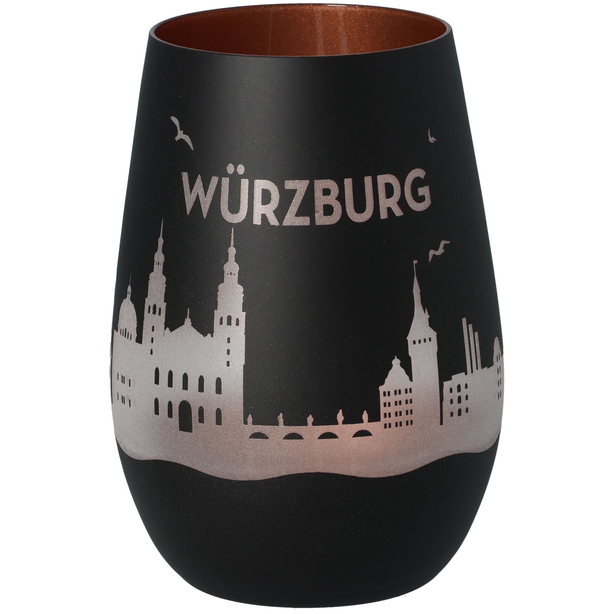 Windlicht Skyline Würzburg Schwarz/Bronze Windlicht Skyline Würzburg Schwarz/Bronze