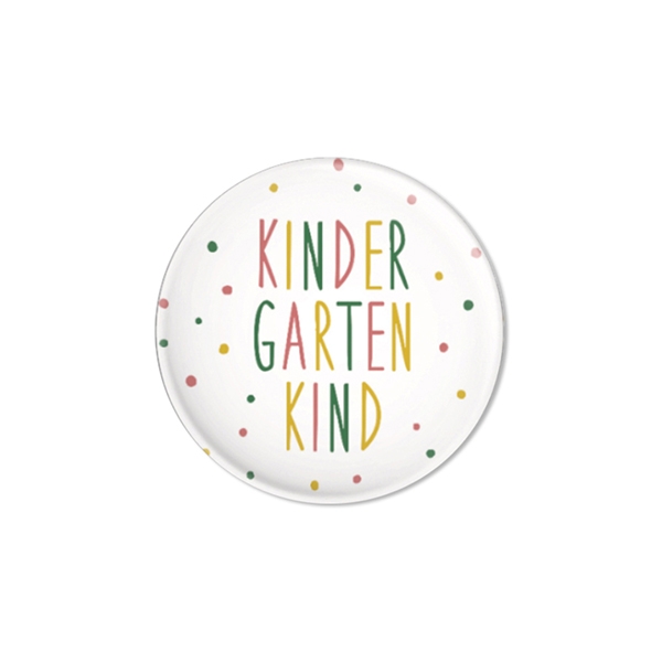 Button "Kindergartenkind", Konfetti rosa