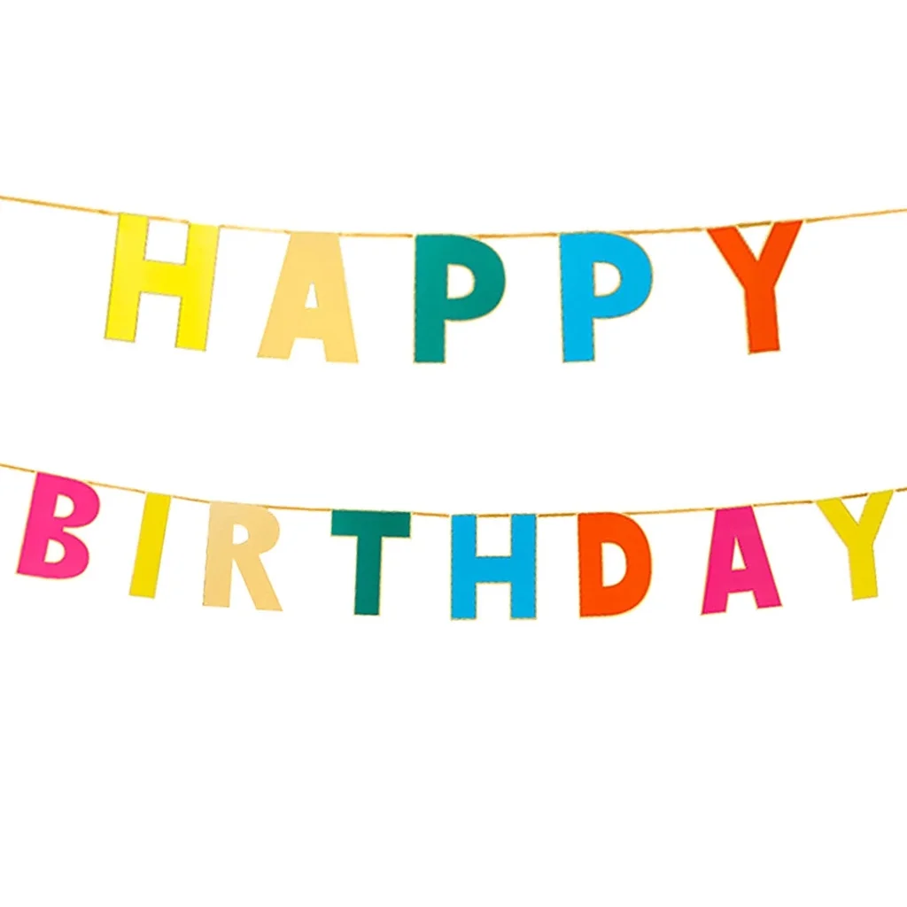 Banner, Geburtstag, Girlande, bunt, Buchstaben