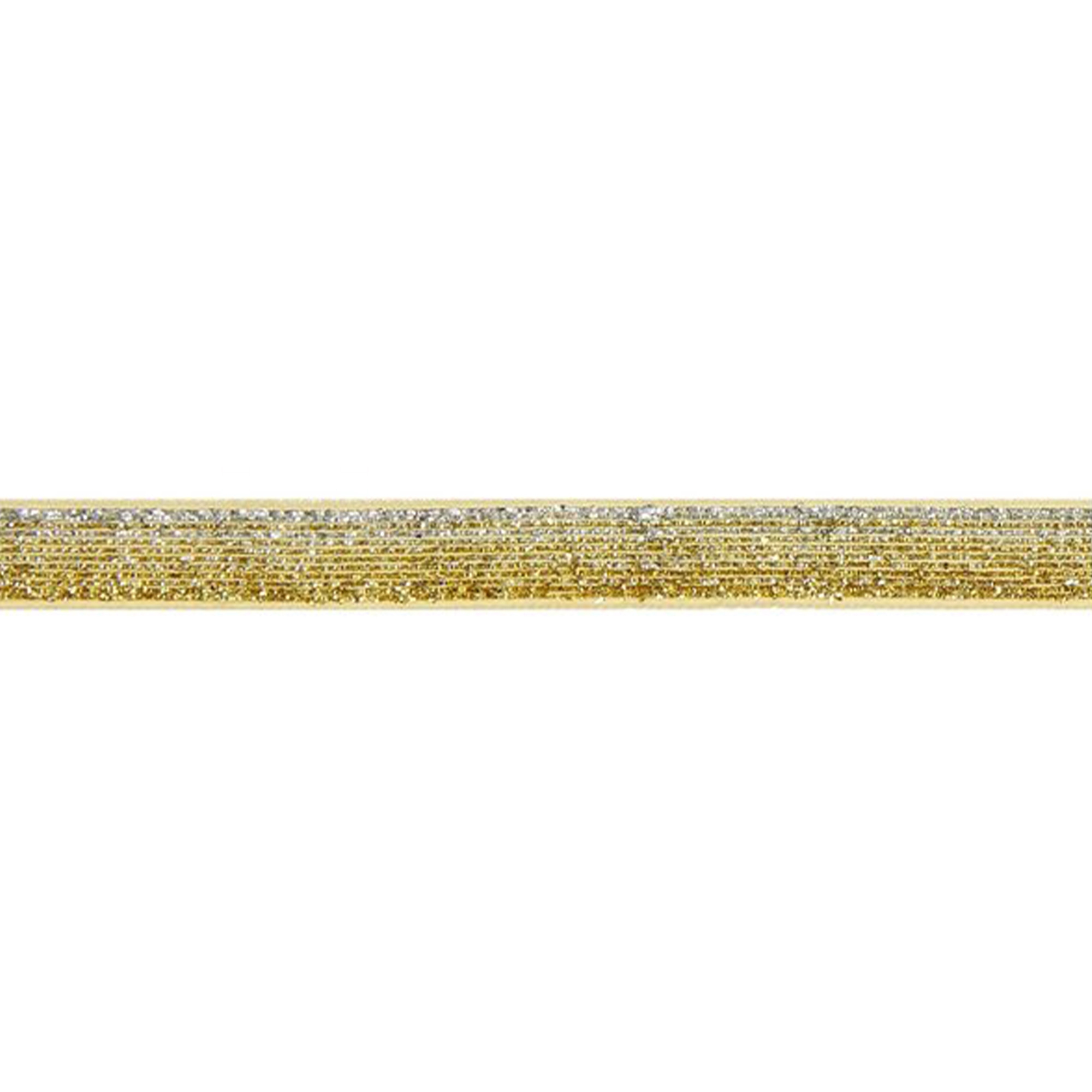 Glitzerband, Silber-Gold, 10mm / 3m Glitzerband, Silber-Gold, 10mm / 3m