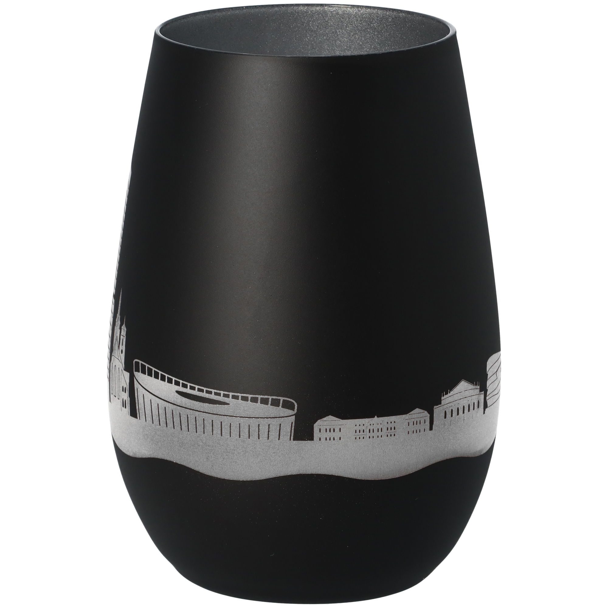 Windlicht Skyline Stuttgart Schwarz/Silber Windlicht Skyline Stuttgart Schwarz/Silber