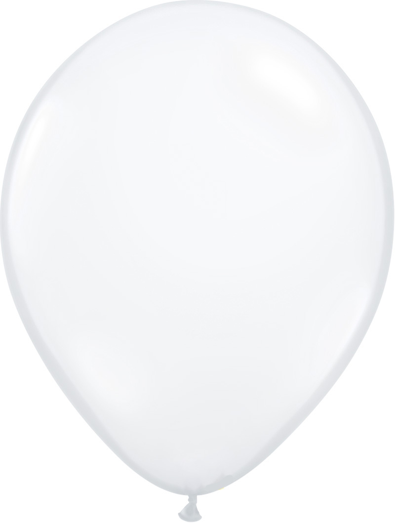 Qualatex Latexballon Transparent, Diamond Clear Ø 30cm Qualatex Latexballon Transparent, Diamond Clear Ø 30cm