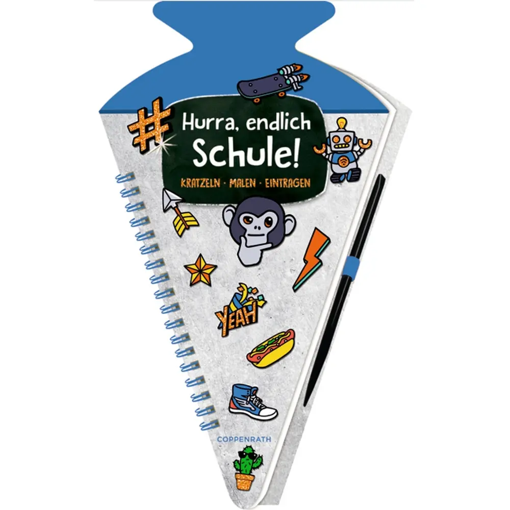 Schultüten Kratzelbuch - Blau