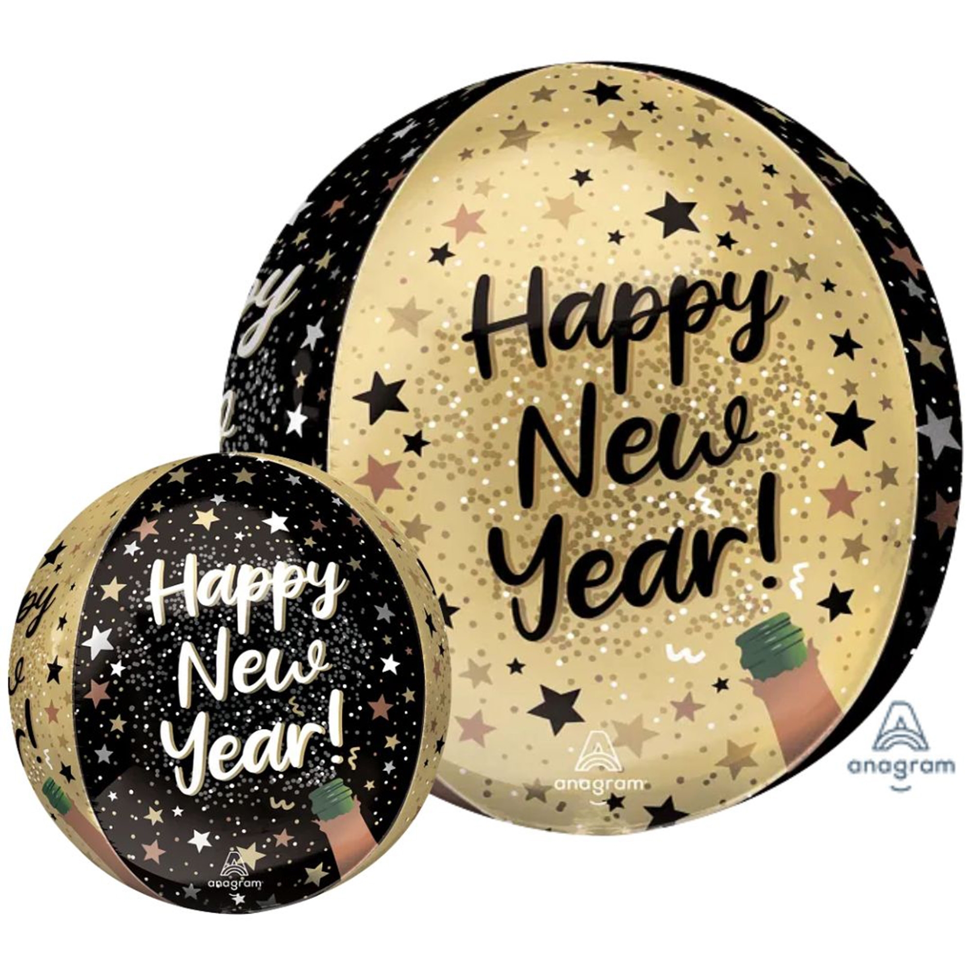 Folienballon Orbz "Happy New Year" 40cm Folienballon Orbz "Happy New Year" 40cm