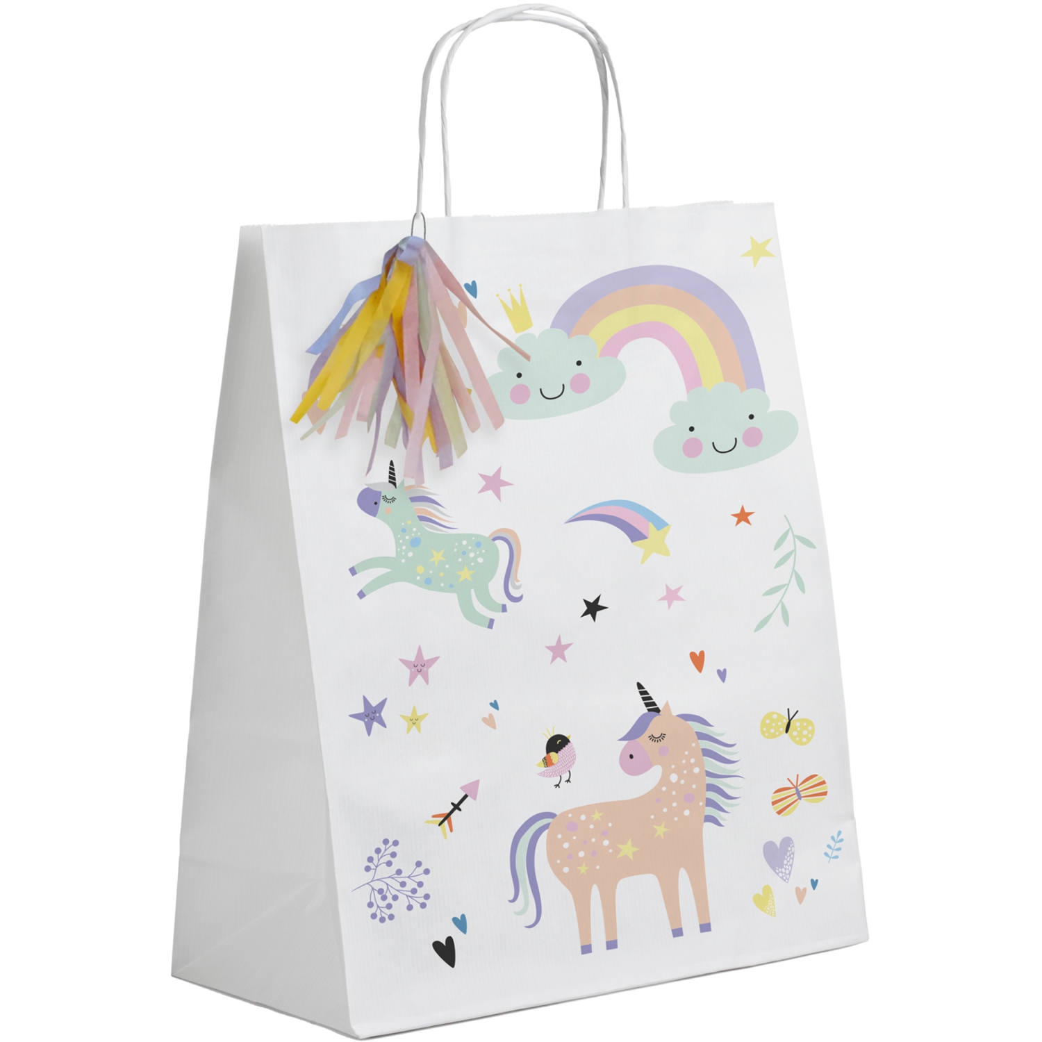 6 Geschenktüten "Regenbogen Einhorn"