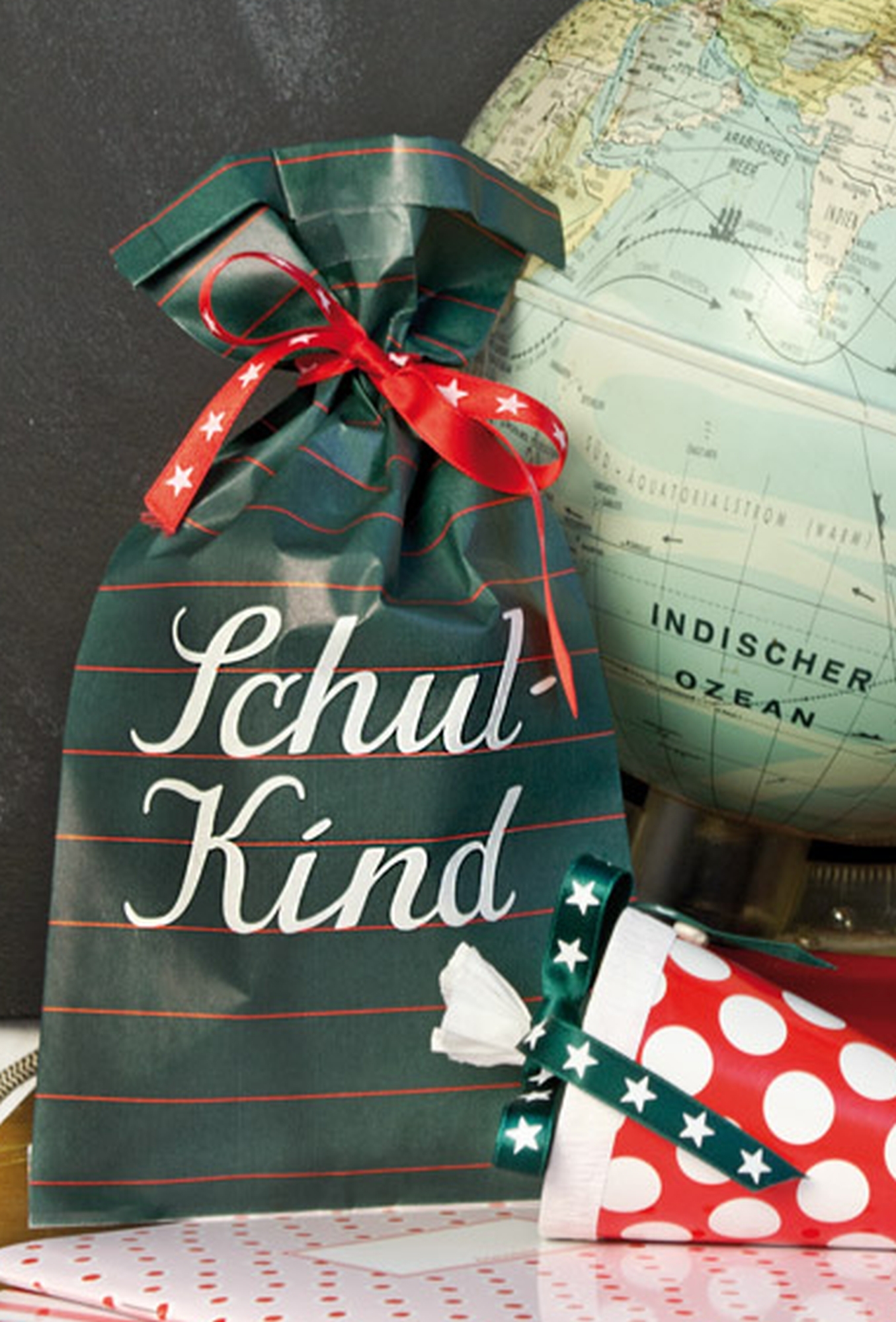 6 Papier Geschenketüten - Schulkind