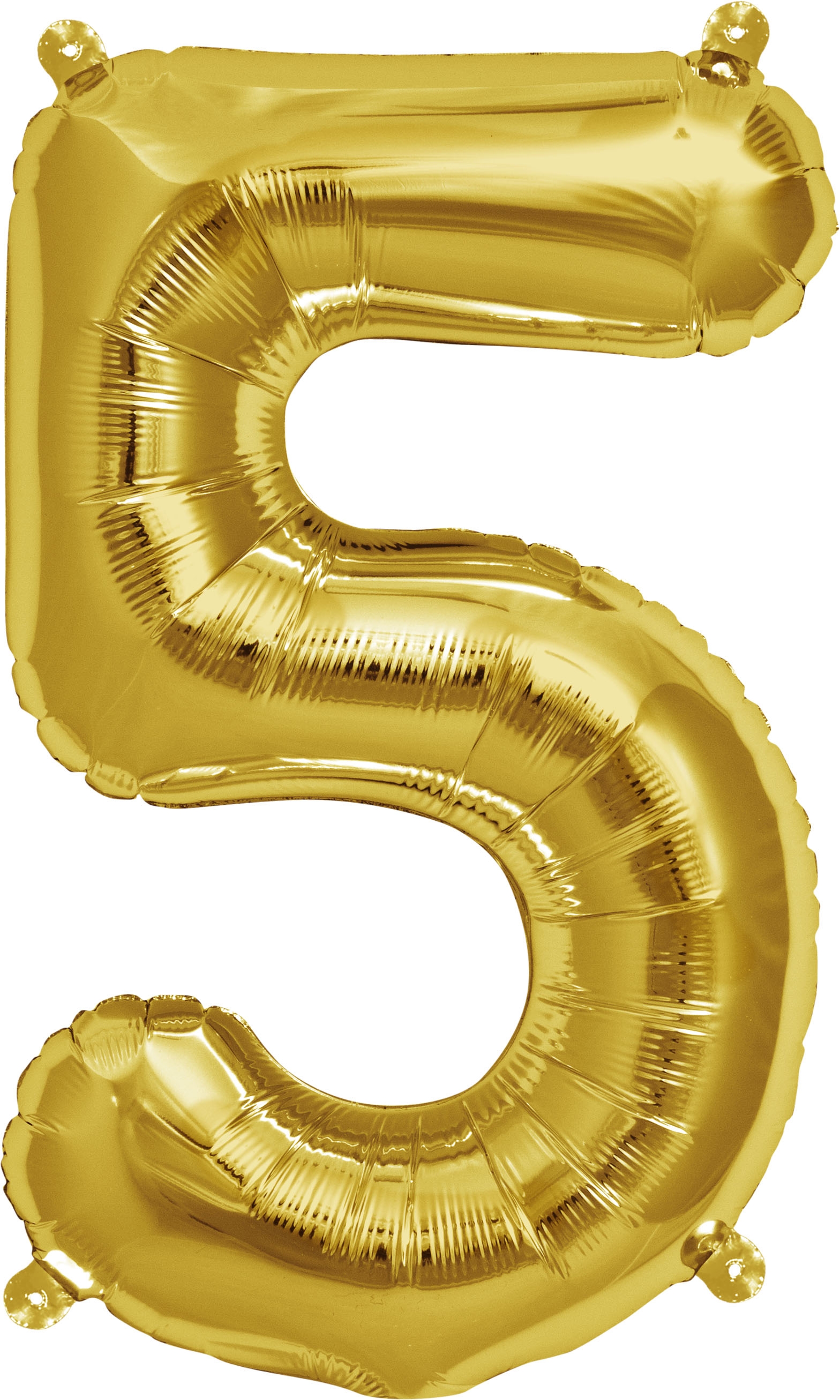 Luftballon Zahl 5 Gold 40cm