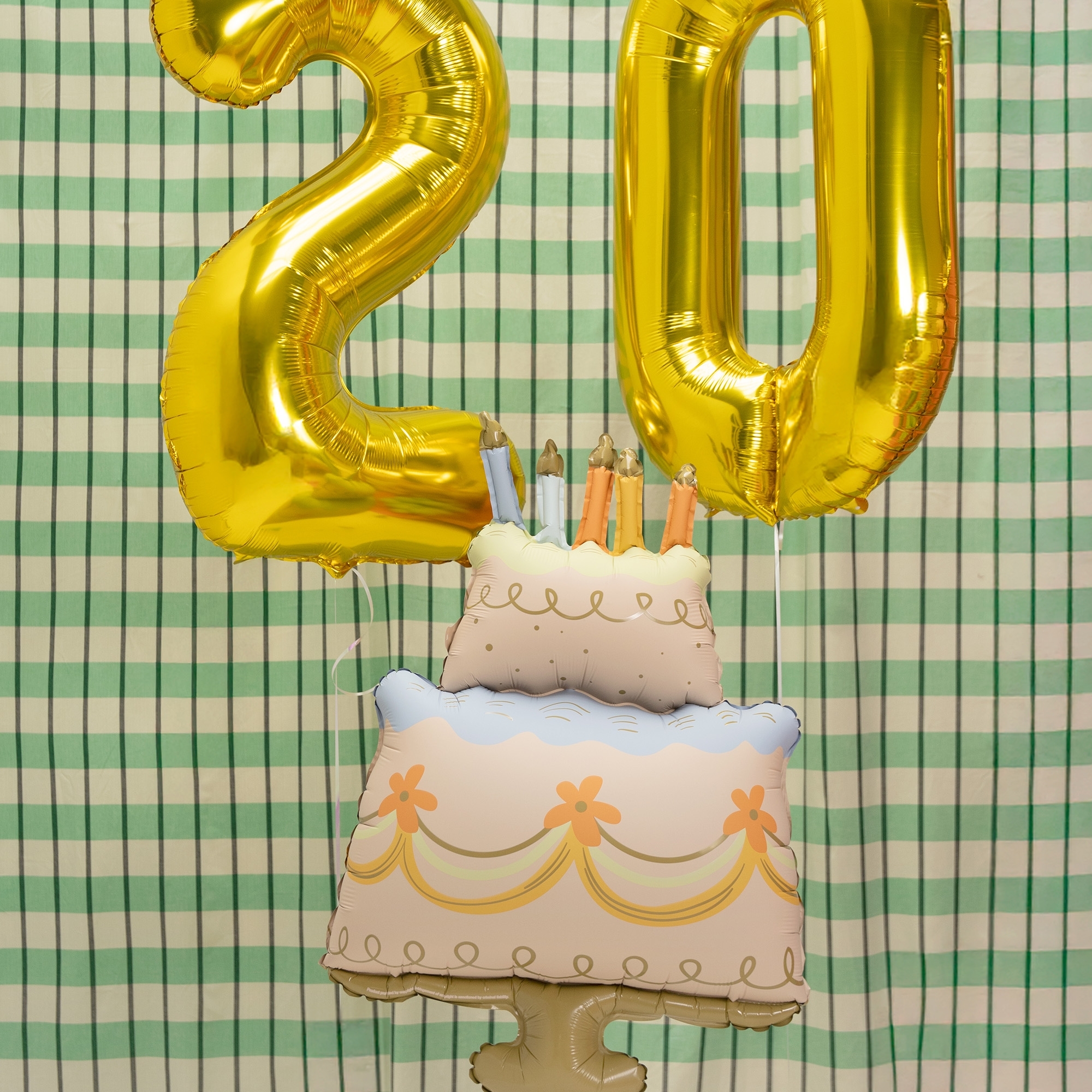 Folienballon "Kuchen" 104 cm Leute, Nummer, Symbol, Text, Geburtstagstorte