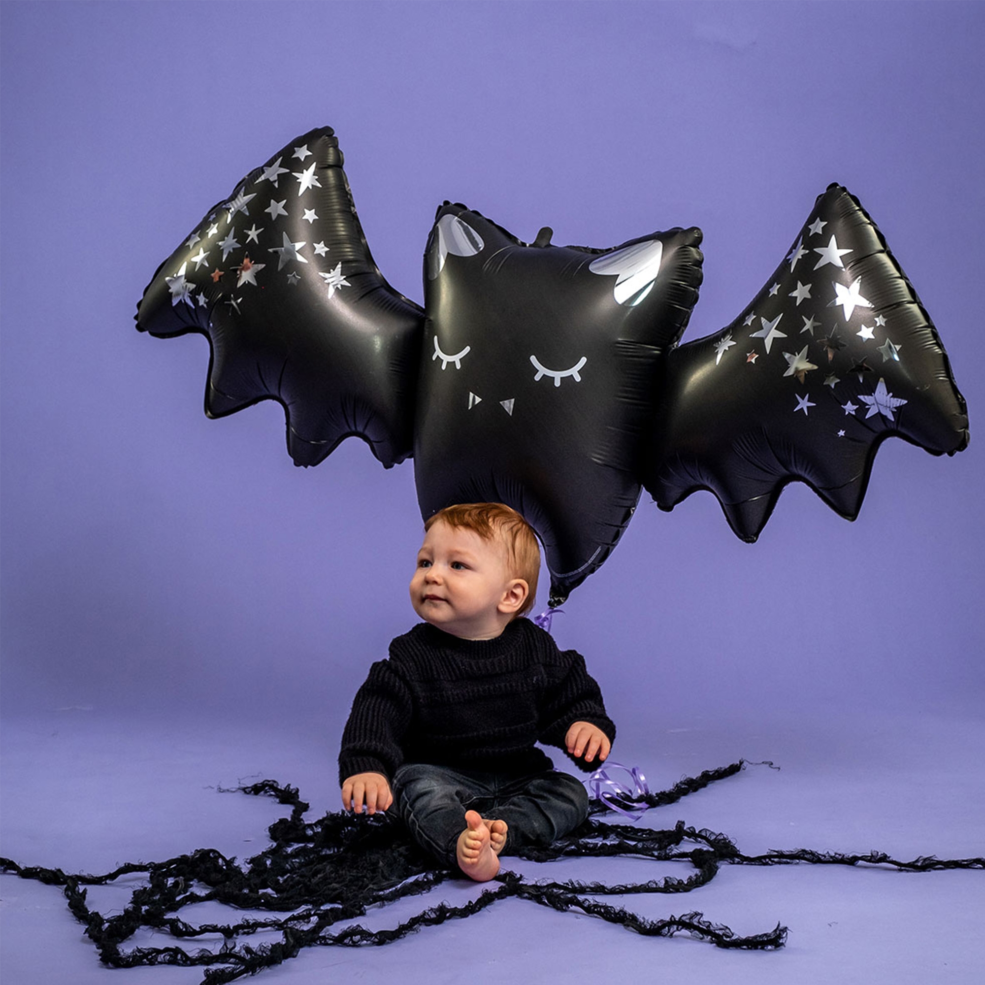 Folienballon "Funkelnde Fledermaus" 110cm