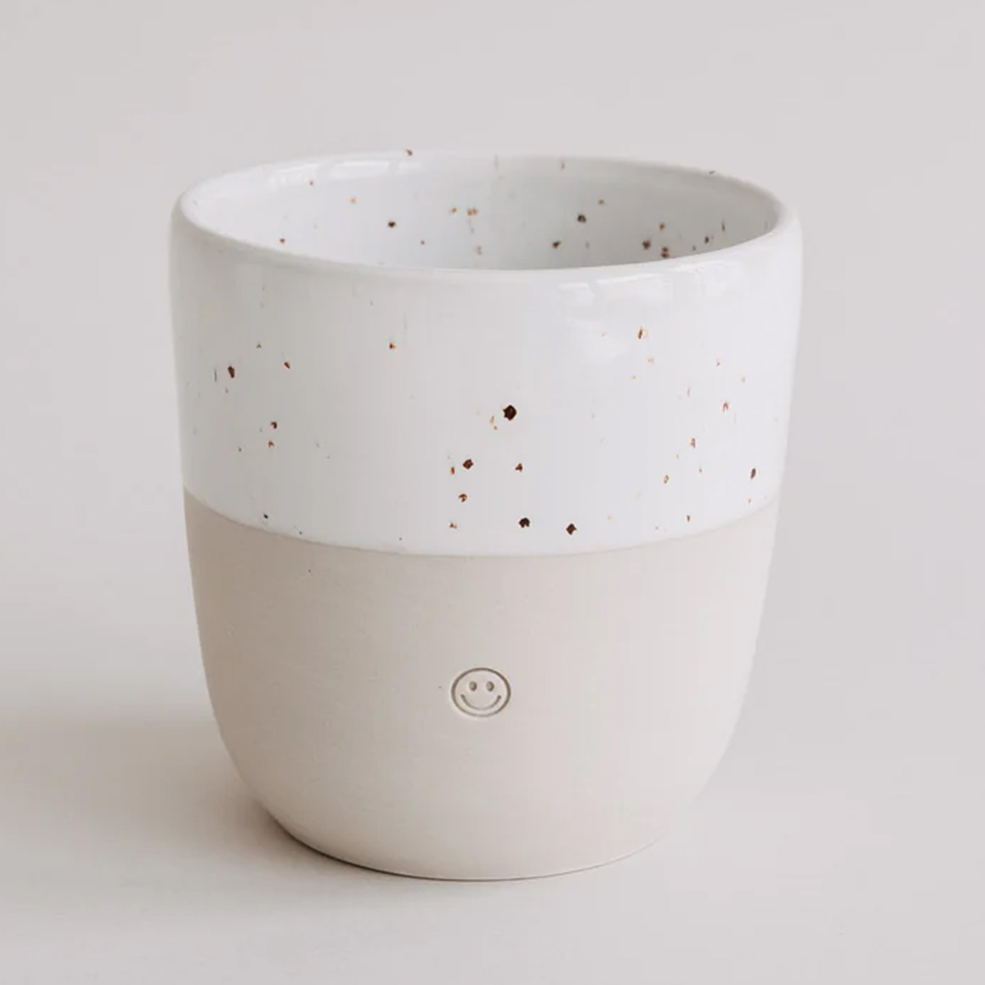 Becher, Tonbecher, Keramik, Weiß, Spots