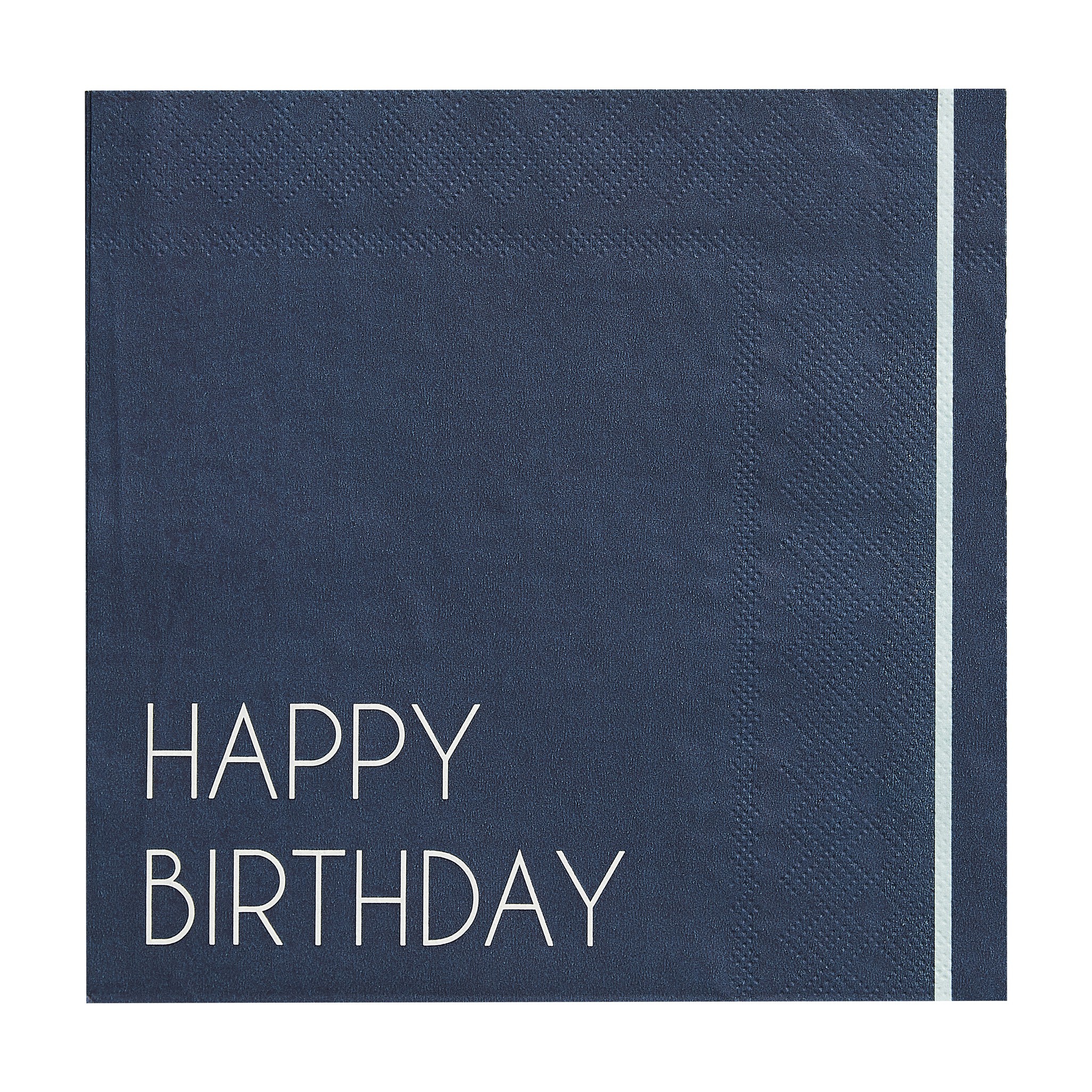 16 Servietten "Happy Birthday", Blau 100% umweltfreundlich