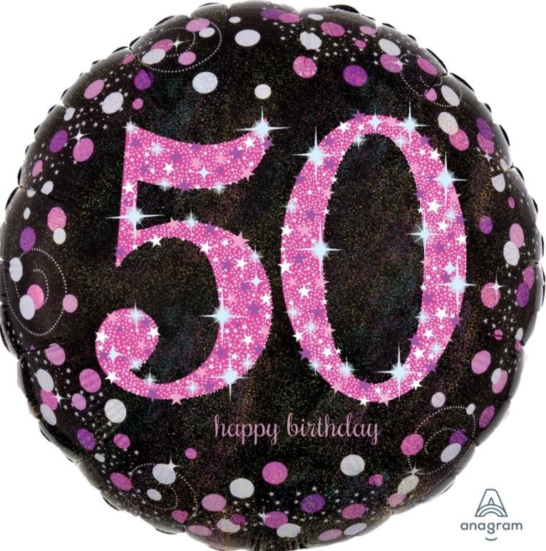 Folienballon Pink Celebration "50" 43cm