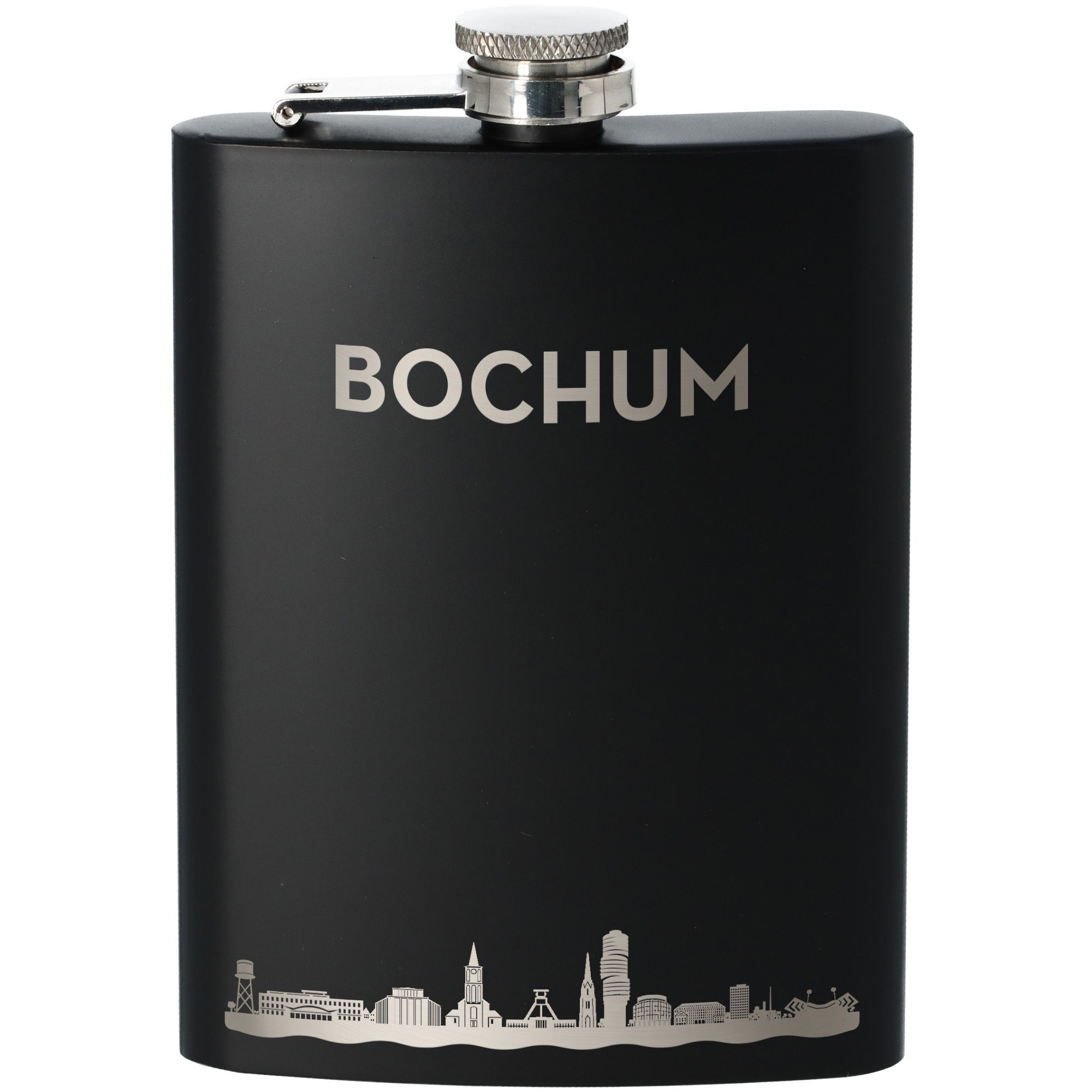 Flachmann Skyline Bochum Schwarz 225ml Flachmann Skyline Bochum Schwarz 225ml