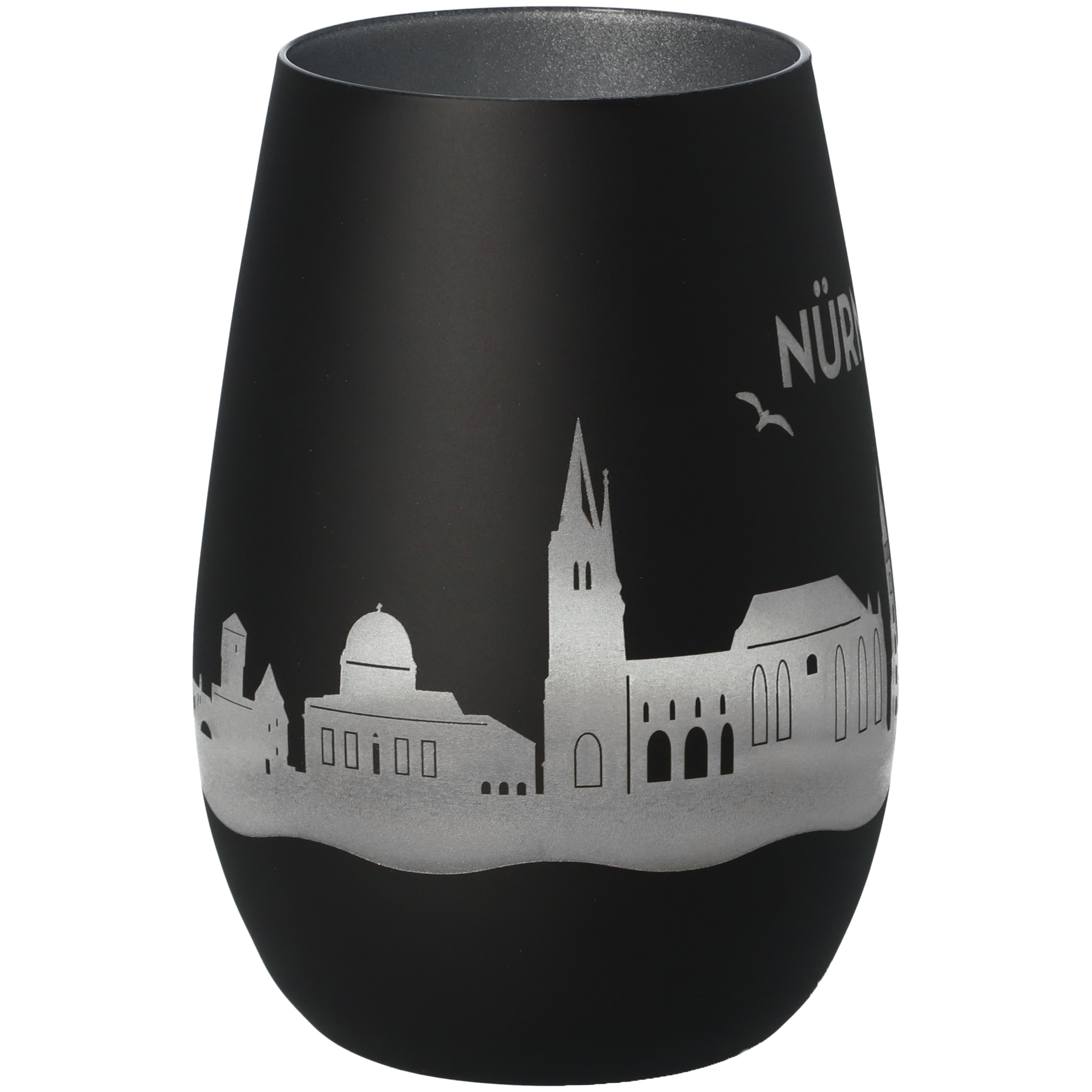 Windlicht Skyline Nürnberg Schwarz/Silber Windlicht Skyline Nürnberg Schwarz/Silber