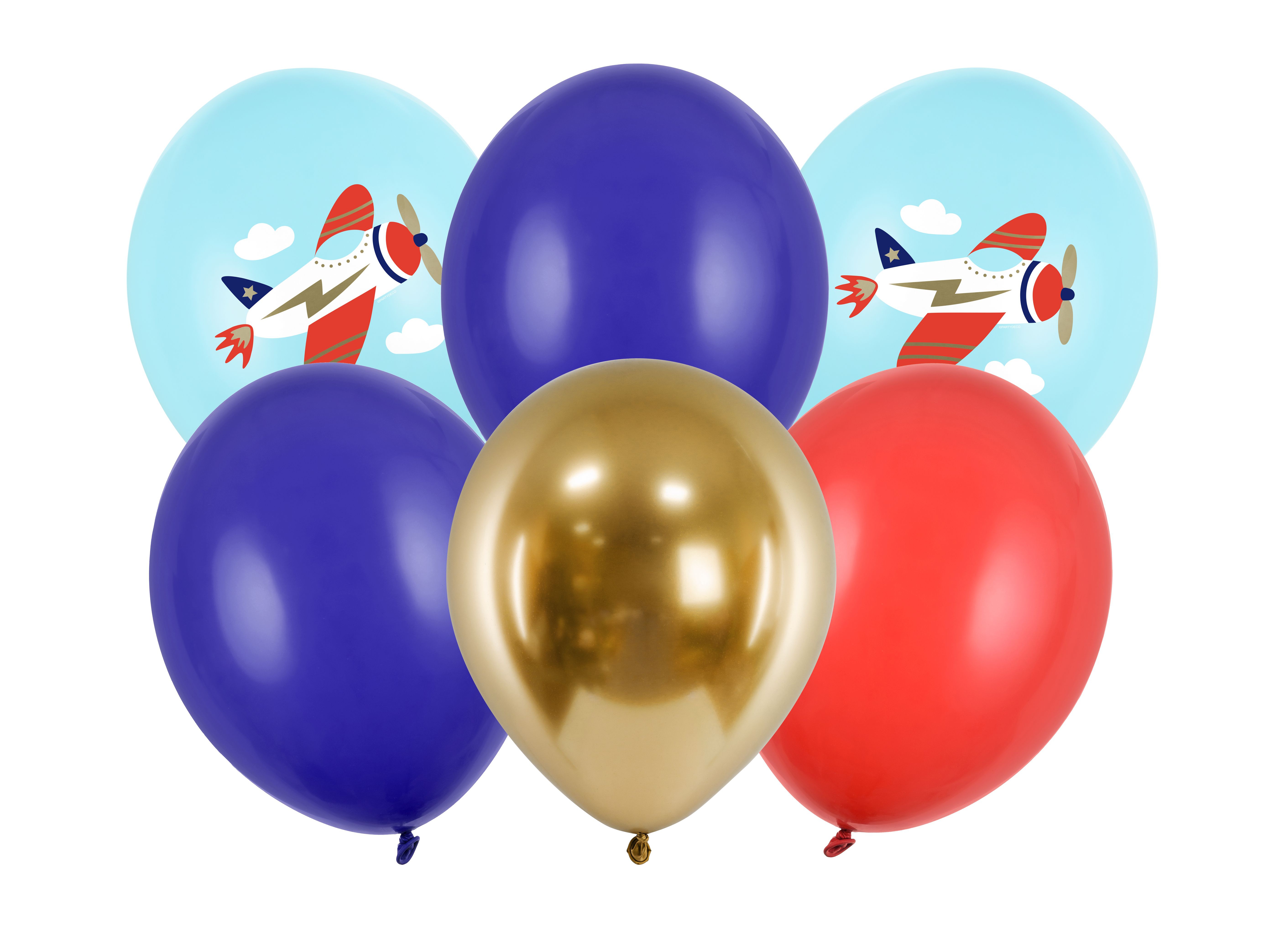 6 Latexballons im Set "Flugzeug"