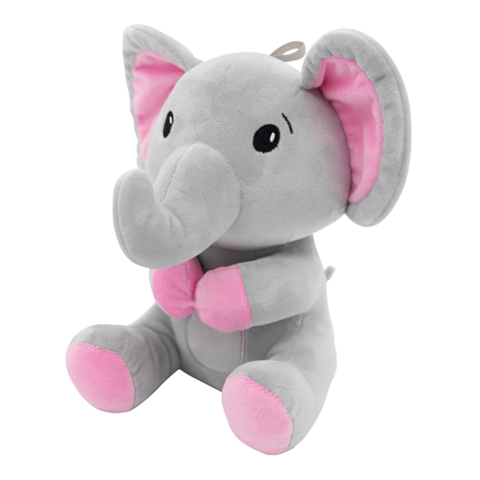 2-in-1 Plüschtier-Ballongewicht "Elefant mit rosa Ohren" 21 cm Plüsch, Spielzeug