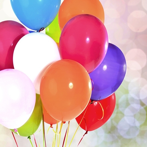 Einfarbige Ballons