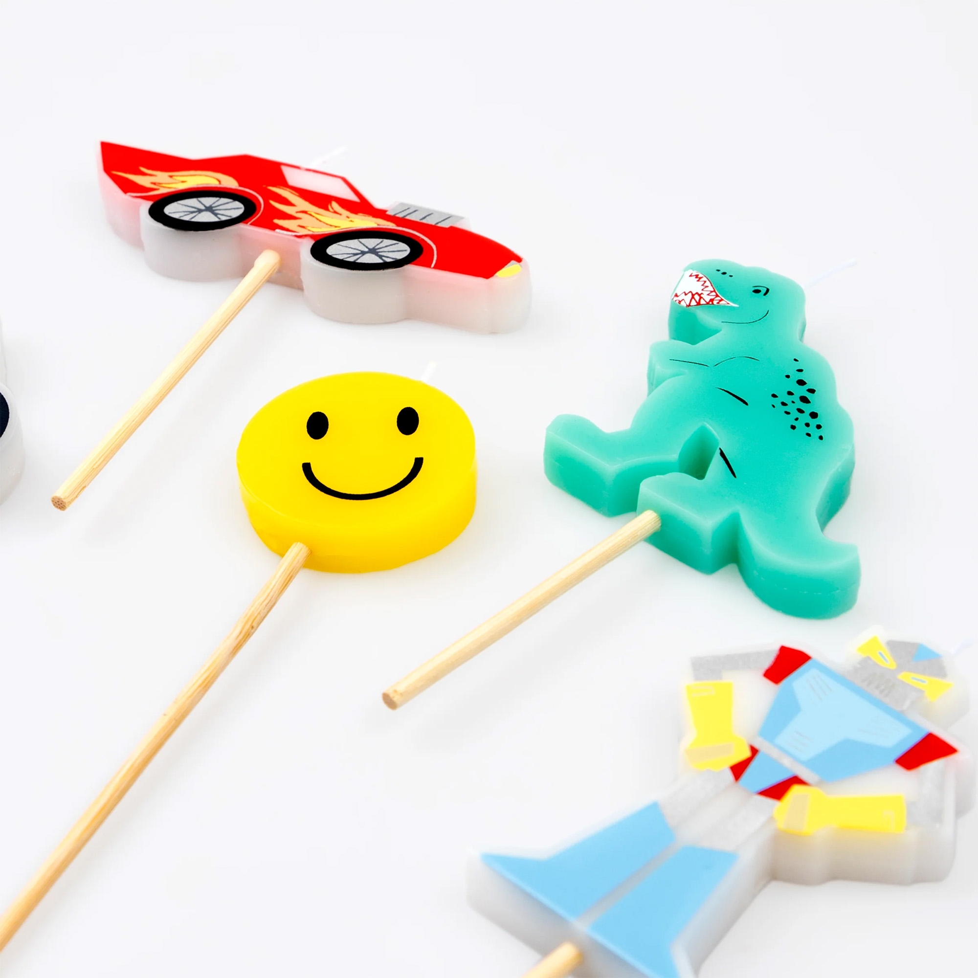 Meri Meri - 5 Kuchenkerzen "Spielzeugkiste" Essen, Süßigkeiten, Spielzeug, Dynamit