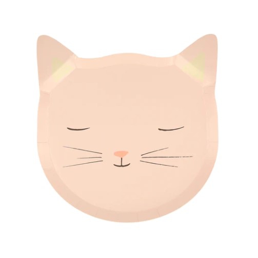 Meri Meri - 8 Pappteller "Katze" Meri Meri - 8 Pappteller "Katze"