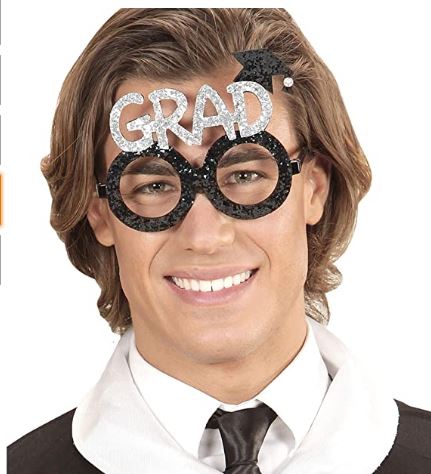 Brille mit Akademikerhut Brille mit Akademikerhut