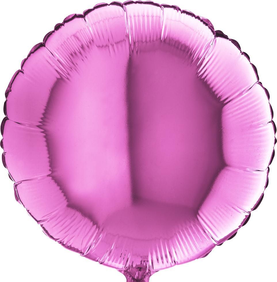 Folienballon Rund Fuxia 45cm Purpur, Luftballon, Blütenblatt, Pflanze, Besteck