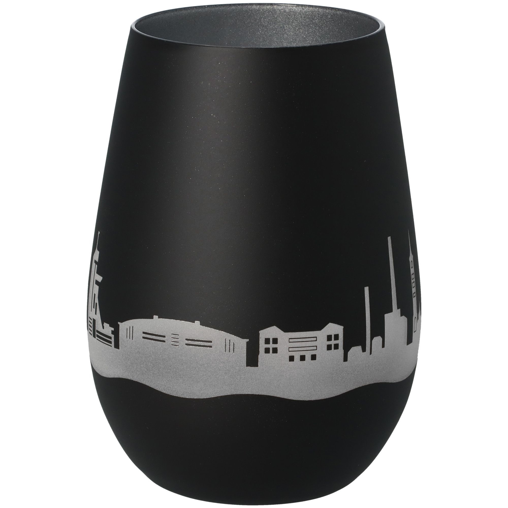 Windlicht Skyline Gelsenkirchen Schwarz/Silber Windlicht Skyline Gelsenkirchen Schwarz/Silber