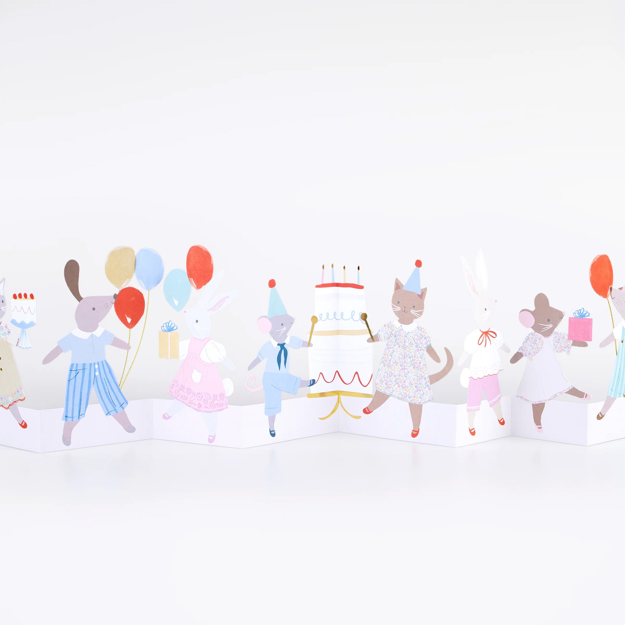 Meri Meri - Geburtstagskarte "Animal Friends" Leute, Person, Draußen, Natur, Eiscreme