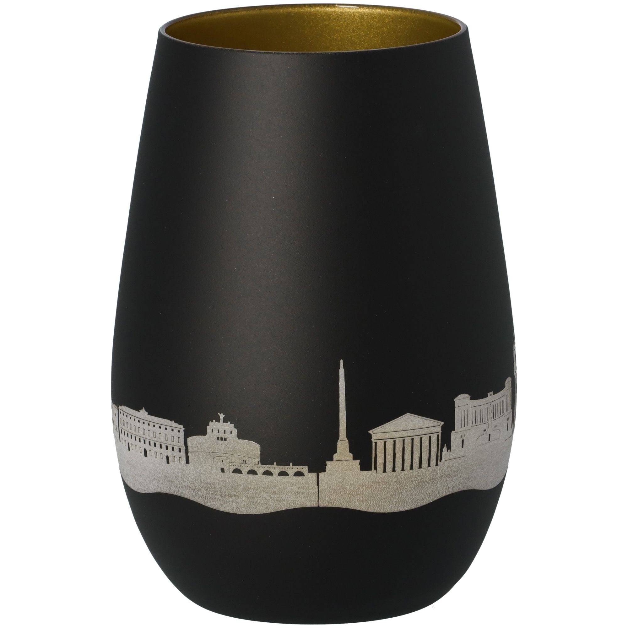 Windlicht Skyline Rom Schwarz/Gold